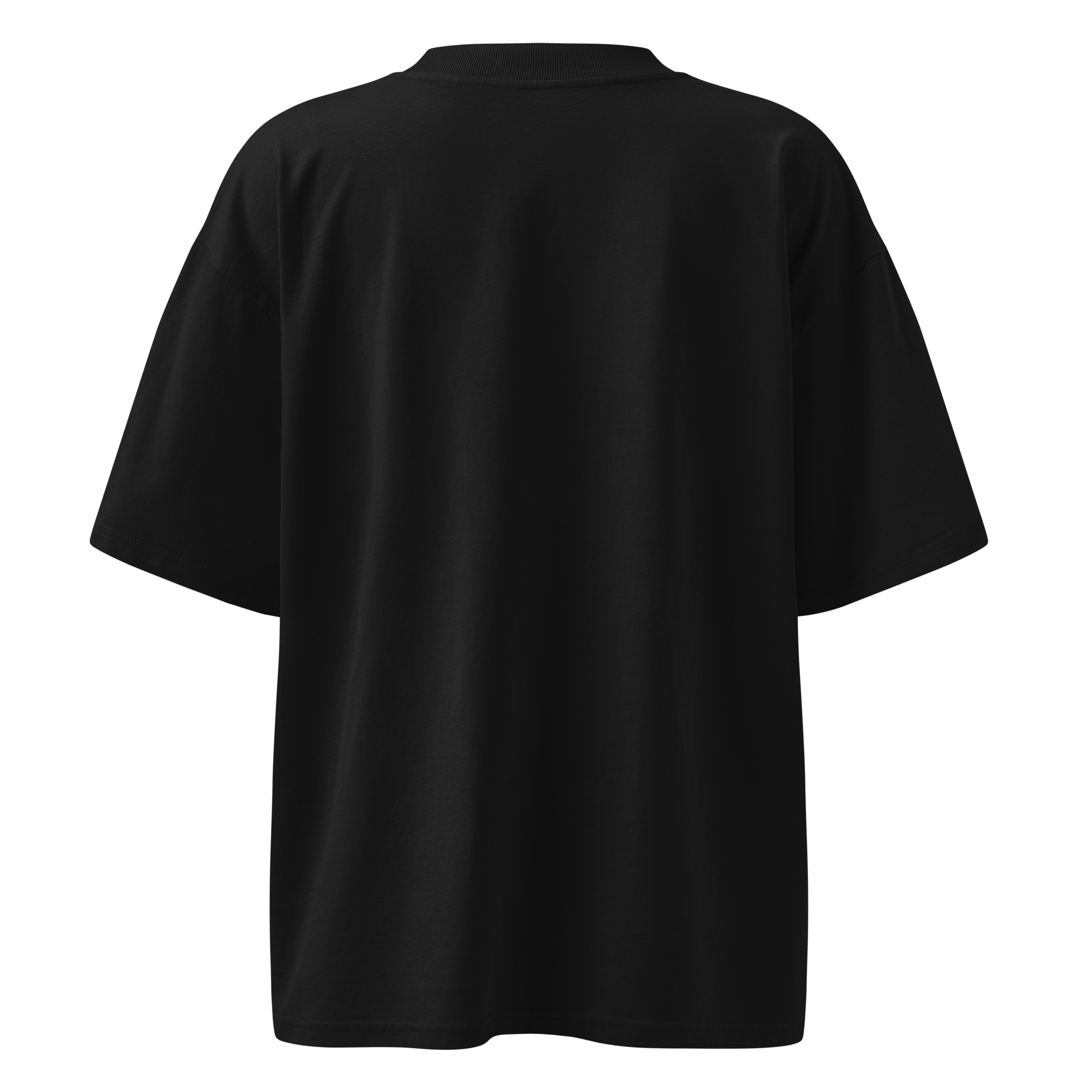 Butterfly Noir Unisex organic oversized high neck t-shirt